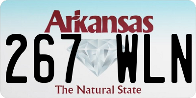 AR license plate 267WLN