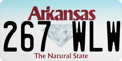 AR license plate 267WLW