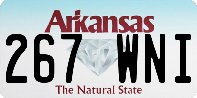 AR license plate 267WNI