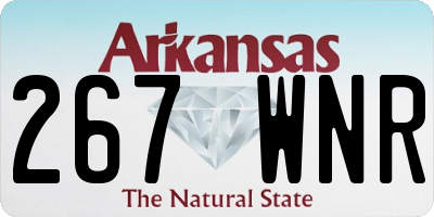 AR license plate 267WNR