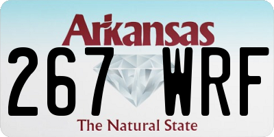 AR license plate 267WRF