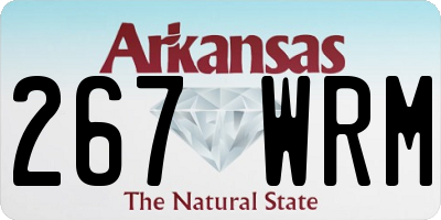 AR license plate 267WRM