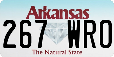 AR license plate 267WRO