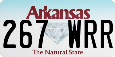 AR license plate 267WRR