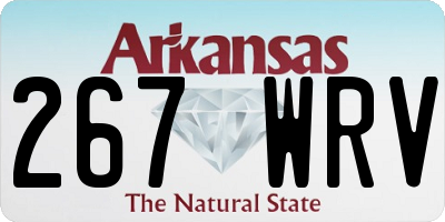 AR license plate 267WRV