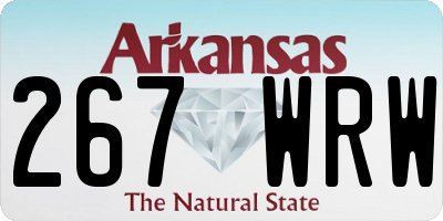 AR license plate 267WRW