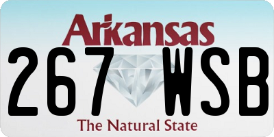 AR license plate 267WSB