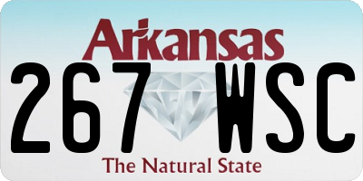 AR license plate 267WSC