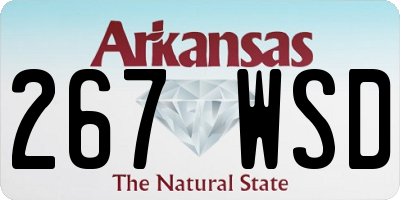 AR license plate 267WSD