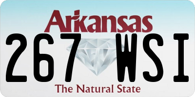 AR license plate 267WSI