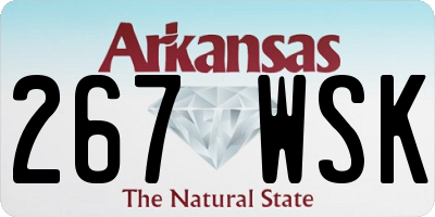 AR license plate 267WSK