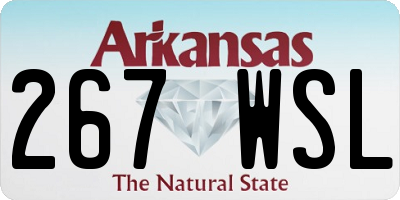 AR license plate 267WSL