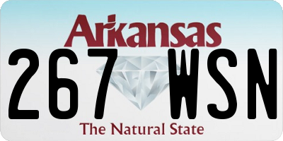 AR license plate 267WSN