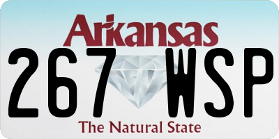 AR license plate 267WSP