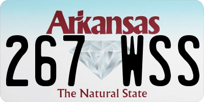 AR license plate 267WSS