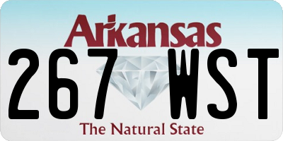 AR license plate 267WST