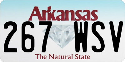 AR license plate 267WSV