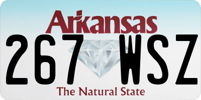 AR license plate 267WSZ
