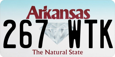 AR license plate 267WTK