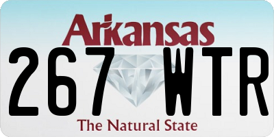 AR license plate 267WTR