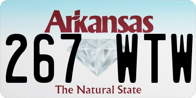 AR license plate 267WTW