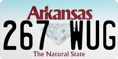 AR license plate 267WUG