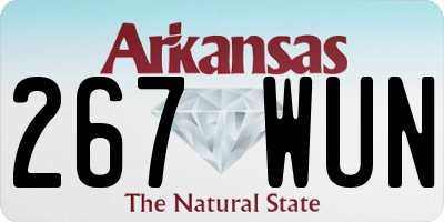 AR license plate 267WUN