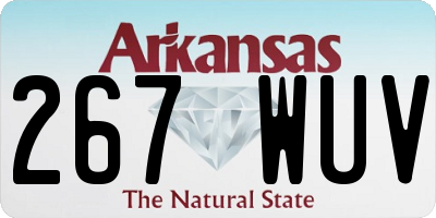 AR license plate 267WUV