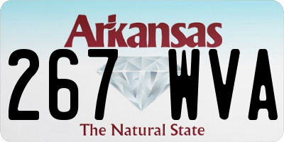 AR license plate 267WVA