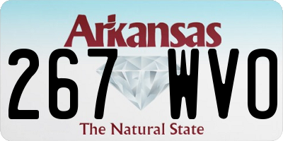 AR license plate 267WVO