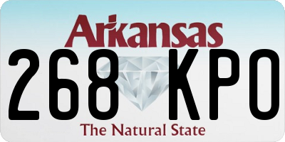 AR license plate 268KPO