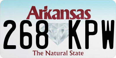 AR license plate 268KPW