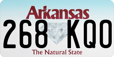 AR license plate 268KQO