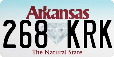 AR license plate 268KRK
