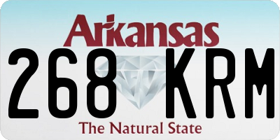 AR license plate 268KRM