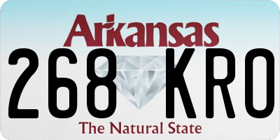 AR license plate 268KRO