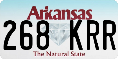AR license plate 268KRR