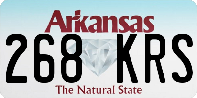 AR license plate 268KRS