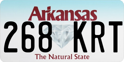 AR license plate 268KRT