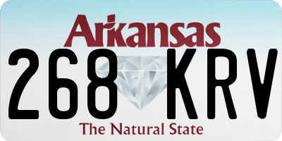 AR license plate 268KRV