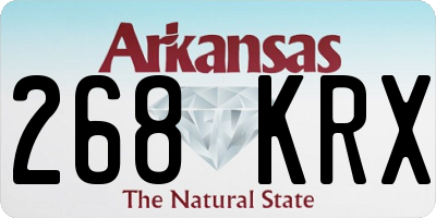 AR license plate 268KRX