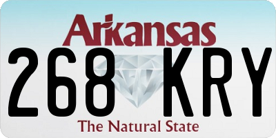 AR license plate 268KRY