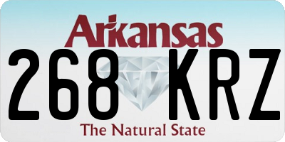 AR license plate 268KRZ