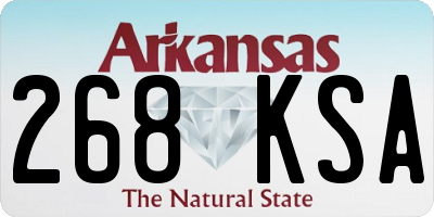 AR license plate 268KSA