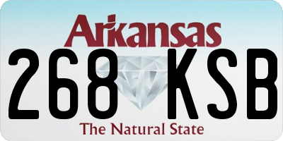 AR license plate 268KSB