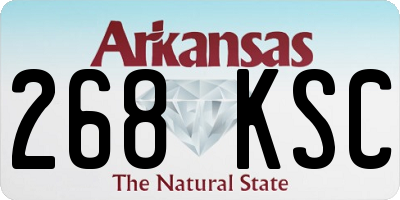 AR license plate 268KSC