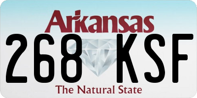 AR license plate 268KSF