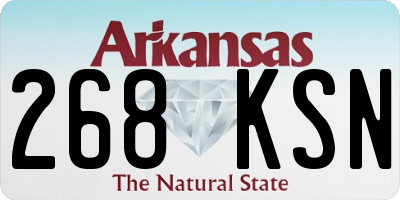 AR license plate 268KSN