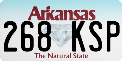 AR license plate 268KSP