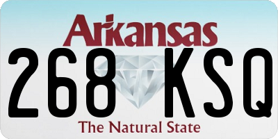 AR license plate 268KSQ